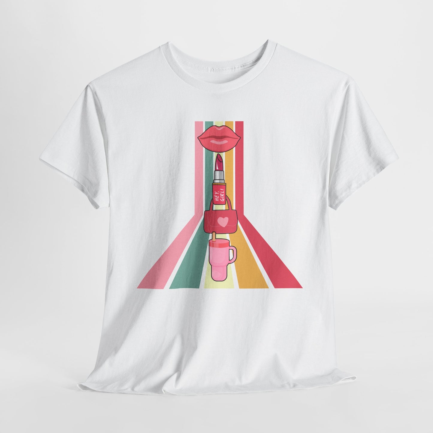 Girl Needs, Colorful Graphic Unisex Heavy Cotton Tee, Stylish T-Shirt for Everyday Wear, Gift for Friends, Summer Fashion, Casual Outfit