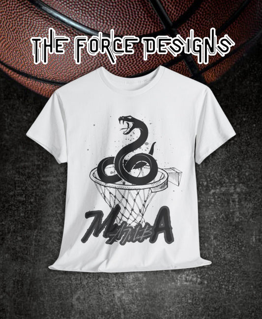 Black Mamba, The Force Designs, snake, snake shirt, basketball, bball, basketball shirt,Unisex Heavy Cotton Tee