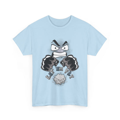 Let ‘em Fly, Angry Cartoon Graphic Tee, Streetwear Shirt, Unique Gift for Teens, Graphic Tee for Gamers, Casual Unisex Cotton T-Shirt