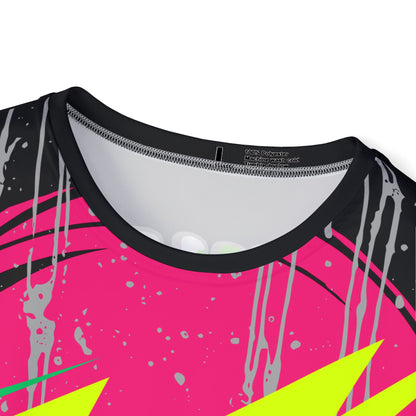 Neon Bolt Sports Jersey — Retro 80s Graphic Athletic Tee