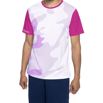 Pink Camo Men's Sports Jersey — All-Over Print Athletic Tee