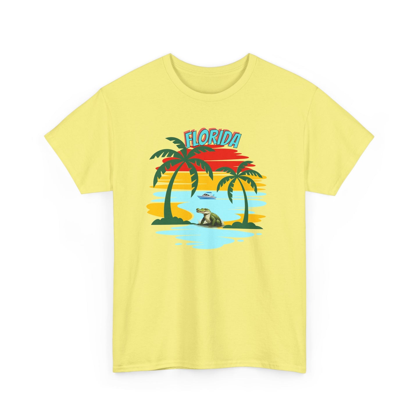 Florida Paradise Unisex Heavy Cotton Tee - Summer Vibes T-Shirt