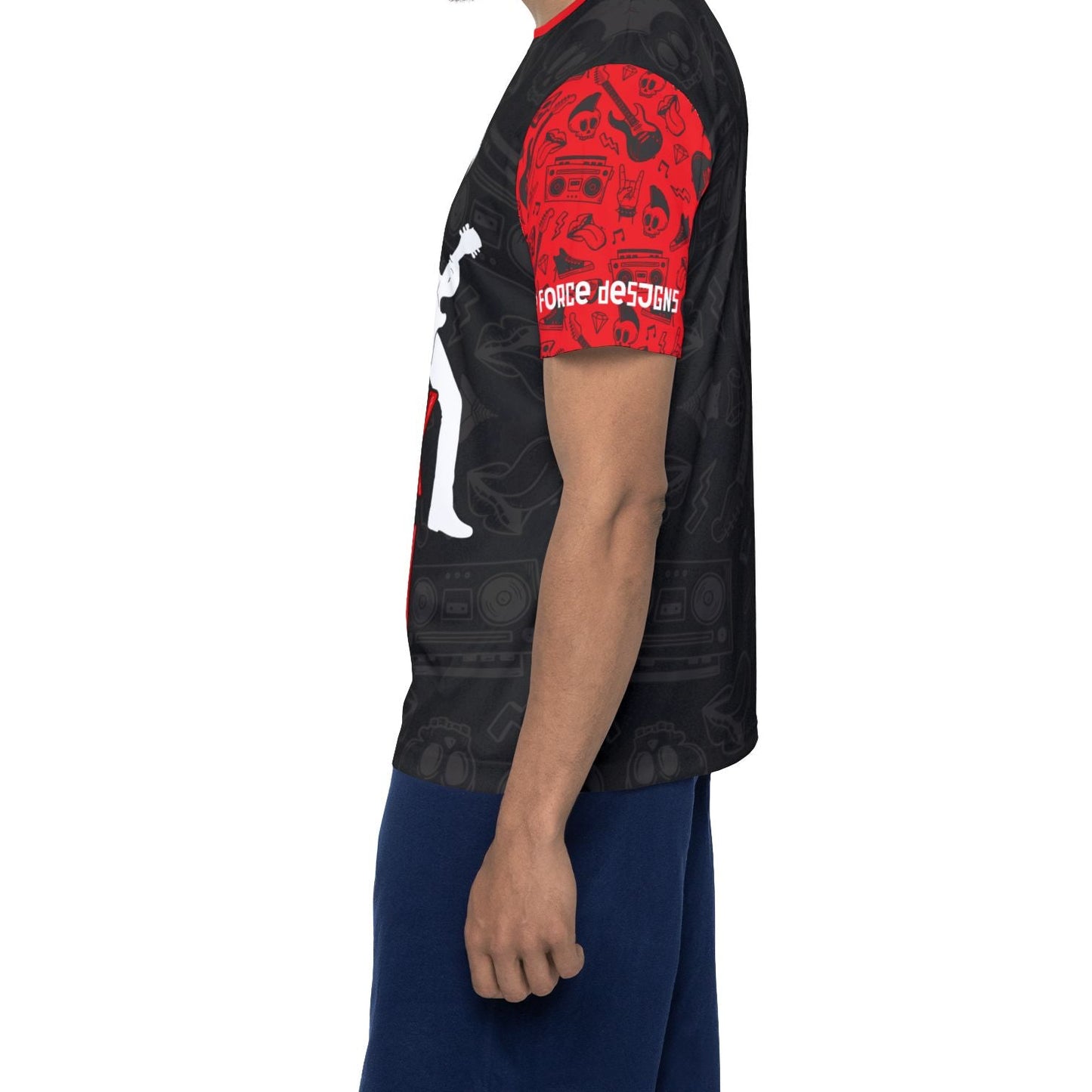 Rock 'N' Roll Men's Jersey — Guitar Silhouette Music Tee