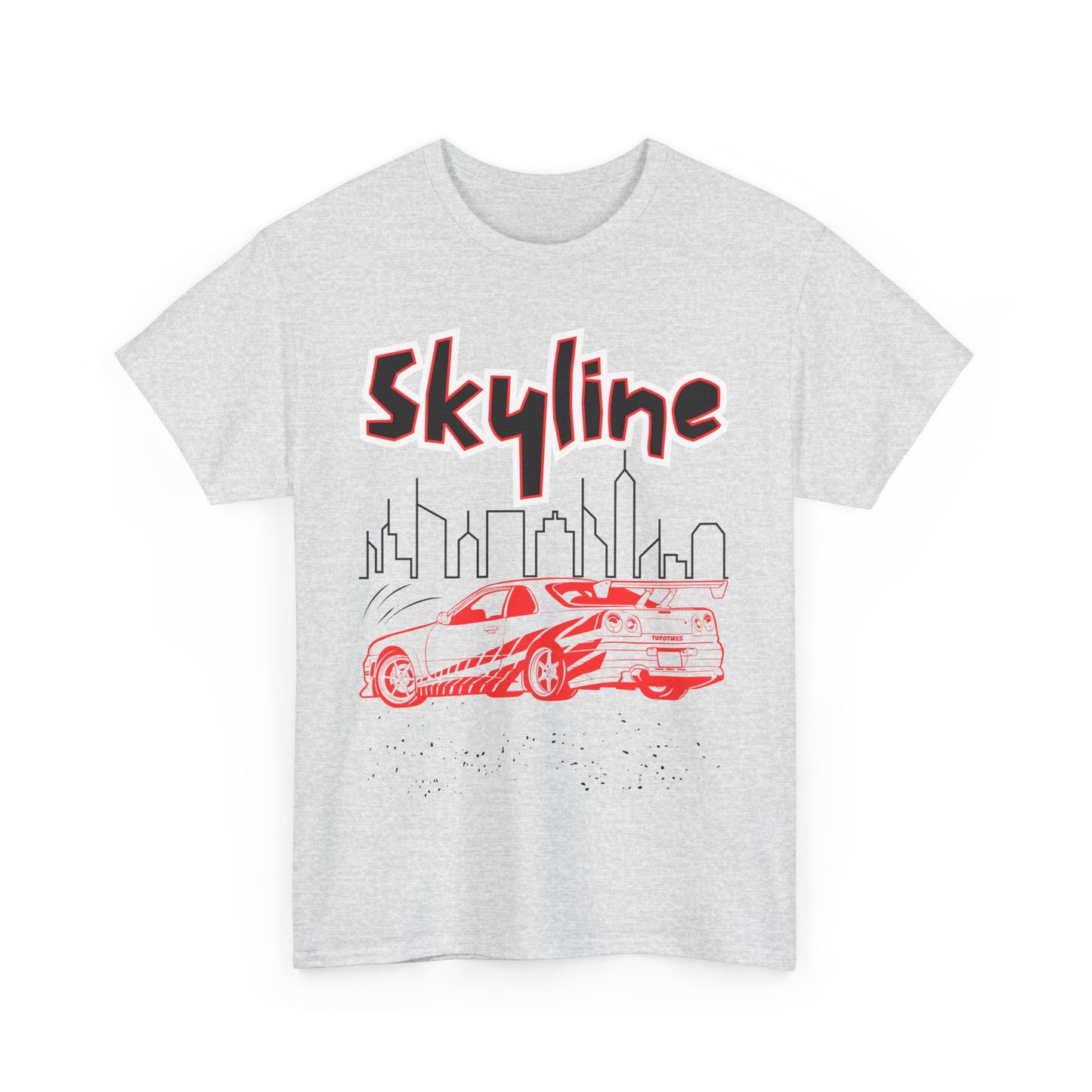 Skyline Graphic Tee, Cool Car Lover Shirt, Urban Style T-shirt, Gift for Car Enthusiasts, Unisex Cotton Top, Streetwear Fashion
