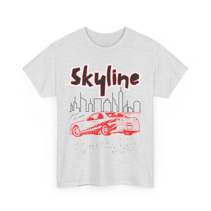 Skyline Graphic Tee, Cool Car Lover Shirt, Urban Style T-shirt, Gift for Car Enthusiasts, Unisex Cotton Top, Streetwear Fashion