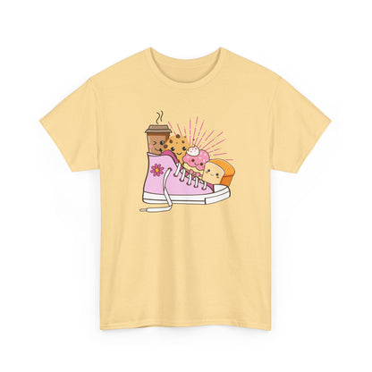 Cute Dessert-Themed Unisex Tee, Funny T-Shirt, Sweet Treats Shirt, Foodie Gift, Coffee Lover's Apparel
