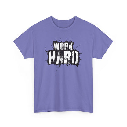 Motivational Work Hard Tee: Casual Unisex Cotton Shirt for Gym, Fitness, Office, Encouragement, Inspirational Gift