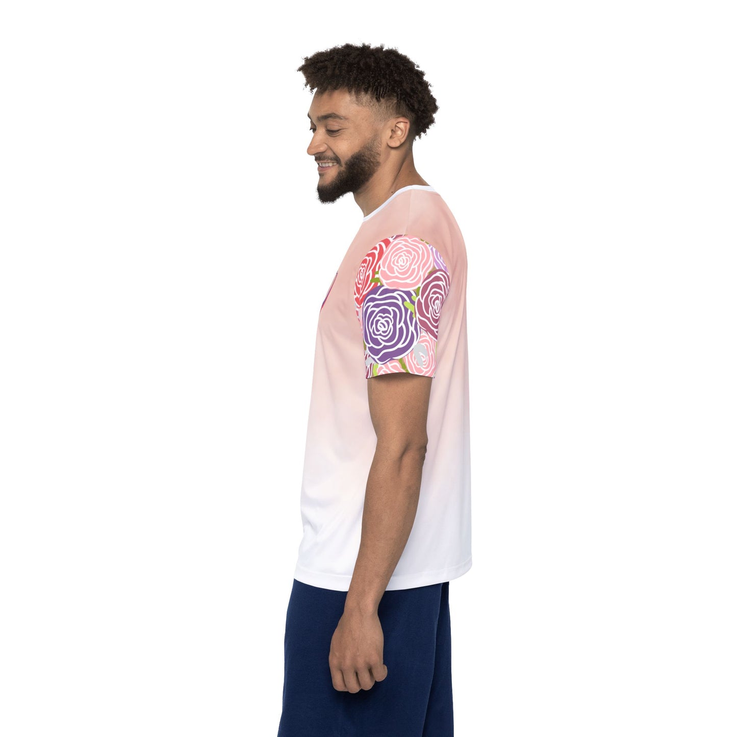 Pastel Rose Sports Jersey — 'TAO' Graphic All-Over Print