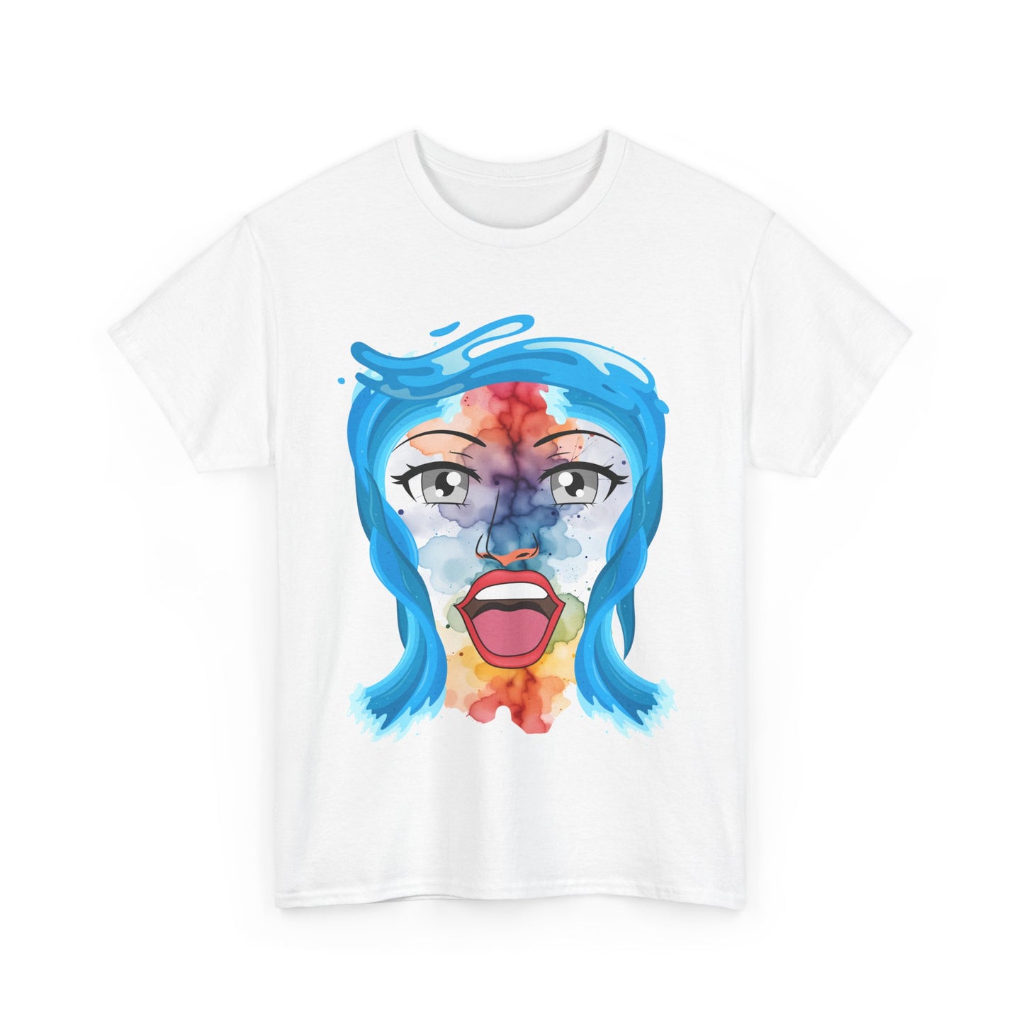 Abstract Wave, Unisex Heavy Cotton Tee | Unique Graphic Tee, Artist Shirt, Creative Gift, Trendy Fashion, Casual Wear
