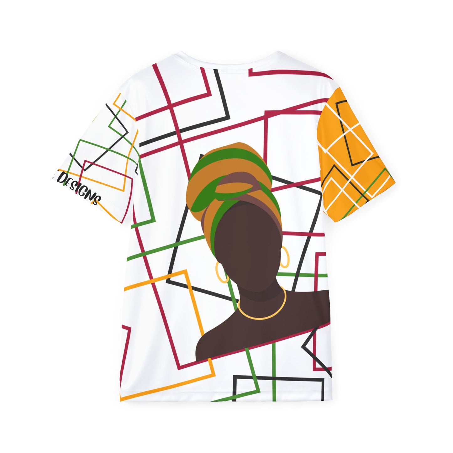 African Graphic Sports Jersey — Bold Headwrap Silhouette AOP