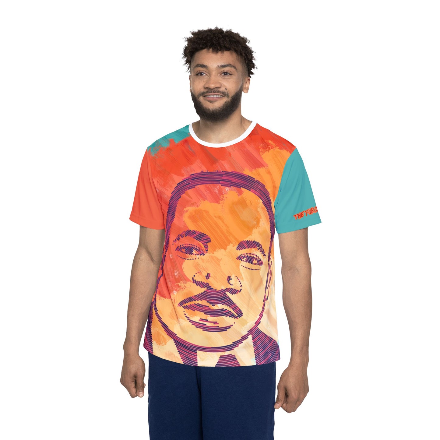 MLK,Sports Jersey — Vibrant Abstract Portrait All-Over Print