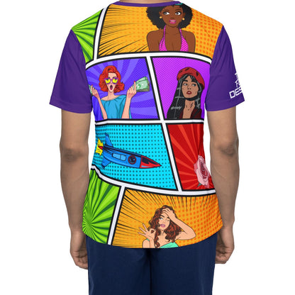 A-2 Comic Art  — Vibrant Graphic Tee with 'TFID' Design