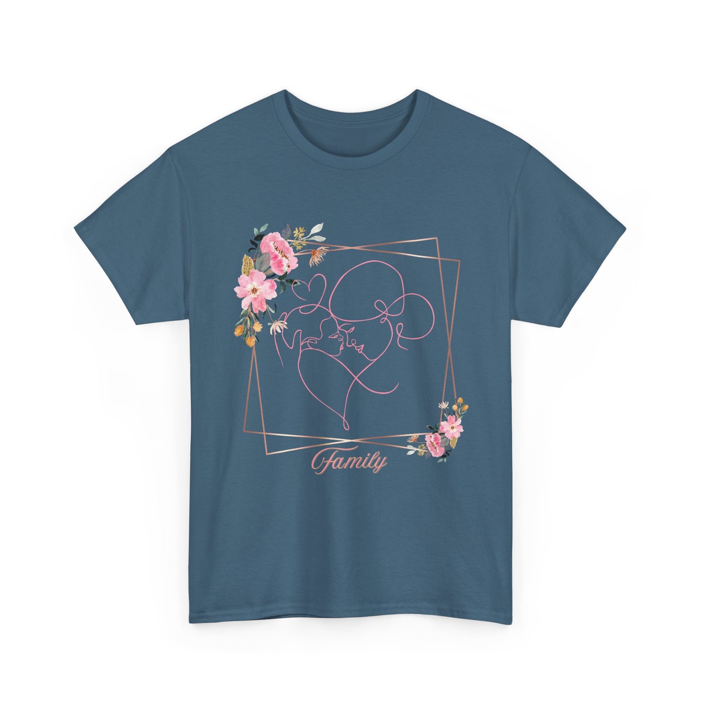 Floral Family Love Tee, Comfortable Unisex Cotton Shirt for Family Gatherings, Birthdays, Mother's Day, Everyday Wear, Gift Idea