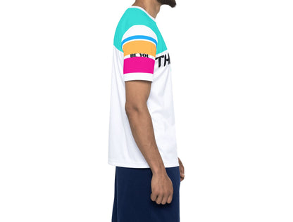 Flow brite Men's Sports Jersey - The Force Designs Retro Teal & Pink Athletic Tee