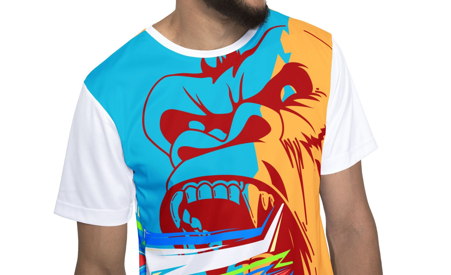 Men's Sports Jersey — Bold Gorilla Graphic All-Over Print Athletic Tee
