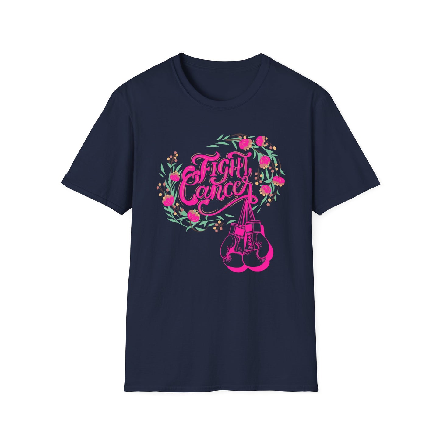 Aaaaaaa Fight Cancer T-Shirt — Breast Cancer Awareness Floral Tee