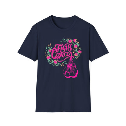 Aaaaaaa Fight Cancer T-Shirt — Breast Cancer Awareness Floral Tee