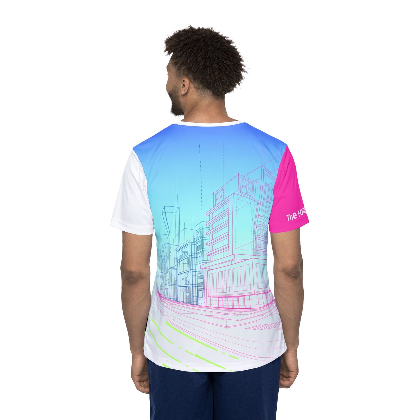 Men's Graffiti Sports Jersey — Neon Streetwear Athletic Tee