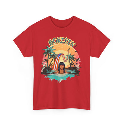 Tropical Vibe Graphic Tee, Unisex Heavy Cotton Tee, Summer Shirt, Beachwear, Vacation Outfit, Gift for Him/Her