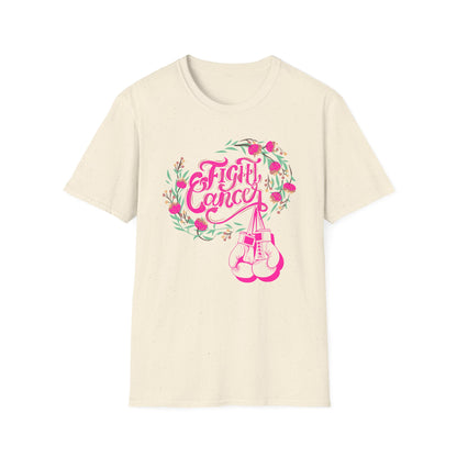 Aaaaaaa Fight Cancer T-Shirt — Breast Cancer Awareness Floral Tee
