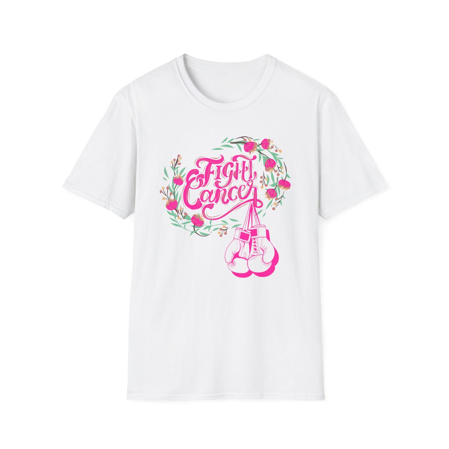 Aaaaaaa Fight Cancer T-Shirt — Breast Cancer Awareness Floral Tee