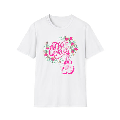 Aaaaaaa Fight Cancer T-Shirt — Breast Cancer Awareness Floral Tee