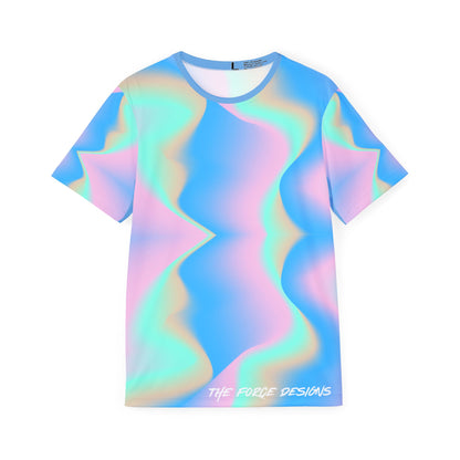 Iridescent Haze Men's Sports Jersey — Pastel Holographic All-Over Print