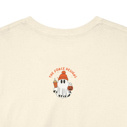 Halloween Ghost Unisex Heavy Cotton Tee, Spooky T-Shirt, Fall Fashion, October Vibes, Graphic Tee, Halloween Apparel, Ghost Design