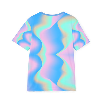 Iridescent Haze Men's Sports Jersey — Pastel Holographic All-Over Print