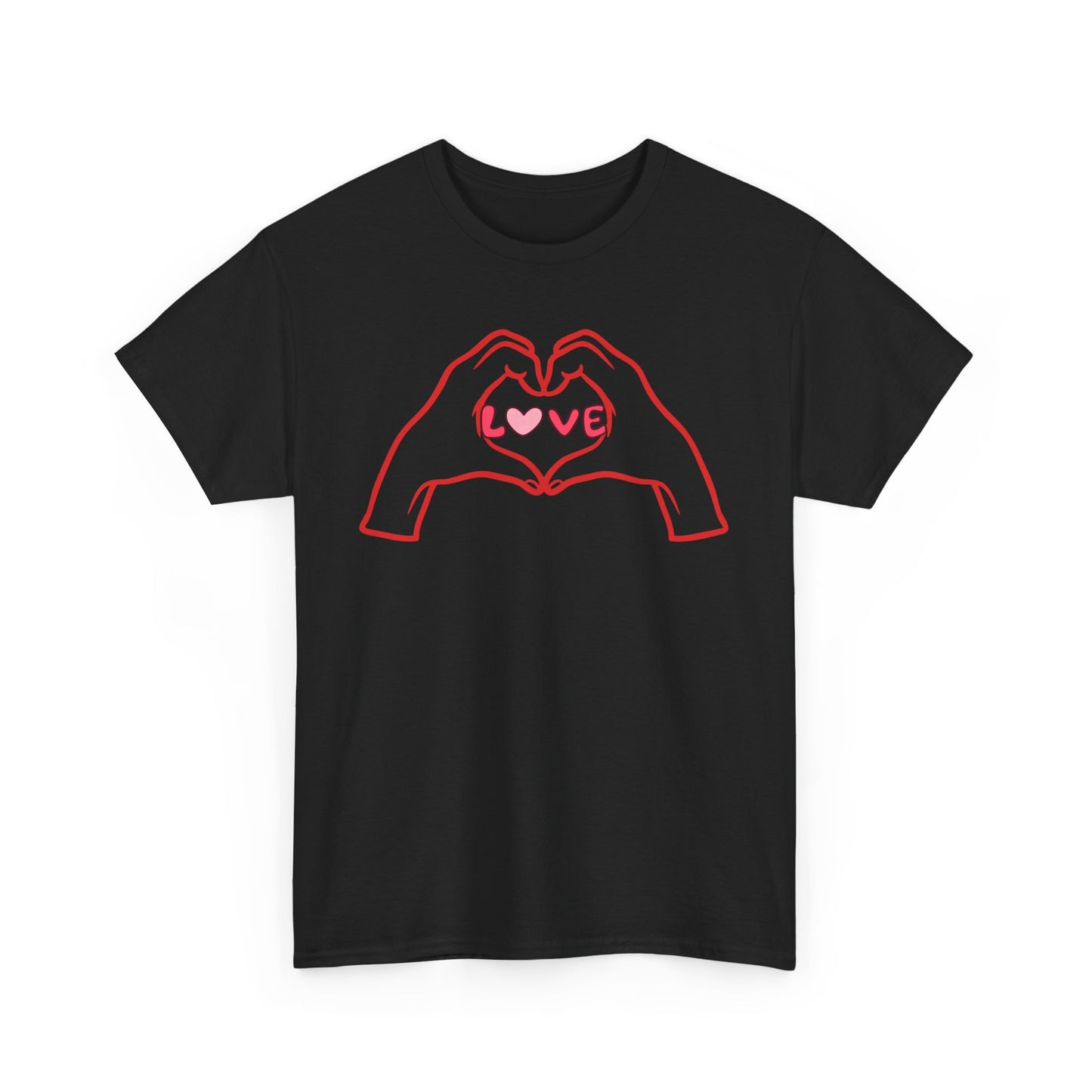 Love, The Force Designs, Love shirt, hand heart, Love, Hearts,Unisex Heavy Cotton Tee
