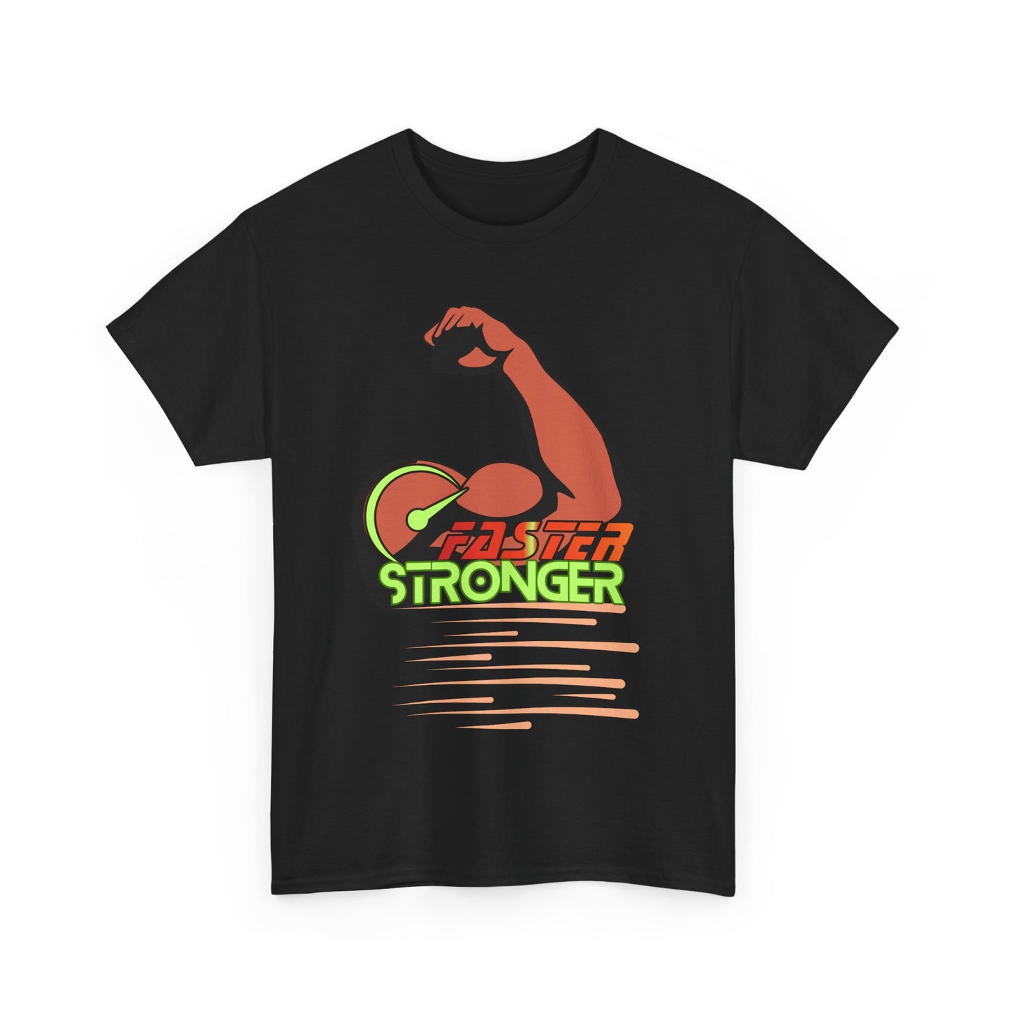 Faster Stronger - Unisex Heavy Cotton Tee, Workout Shirt, Gym Apparel, Fitness Gift, Activewear, Casual Wear