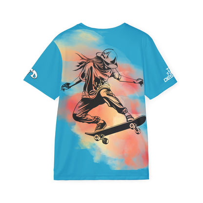 Skateboarder Graphic Jersey — Men’s All-Over Print Skate Tee