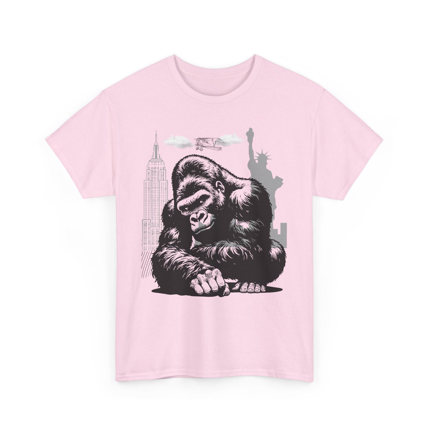 Urban Jungle Unisex Heavy Cotton Tee - Graphic Gorilla Design