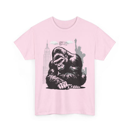 Urban Jungle Unisex Heavy Cotton Tee - Graphic Gorilla Design