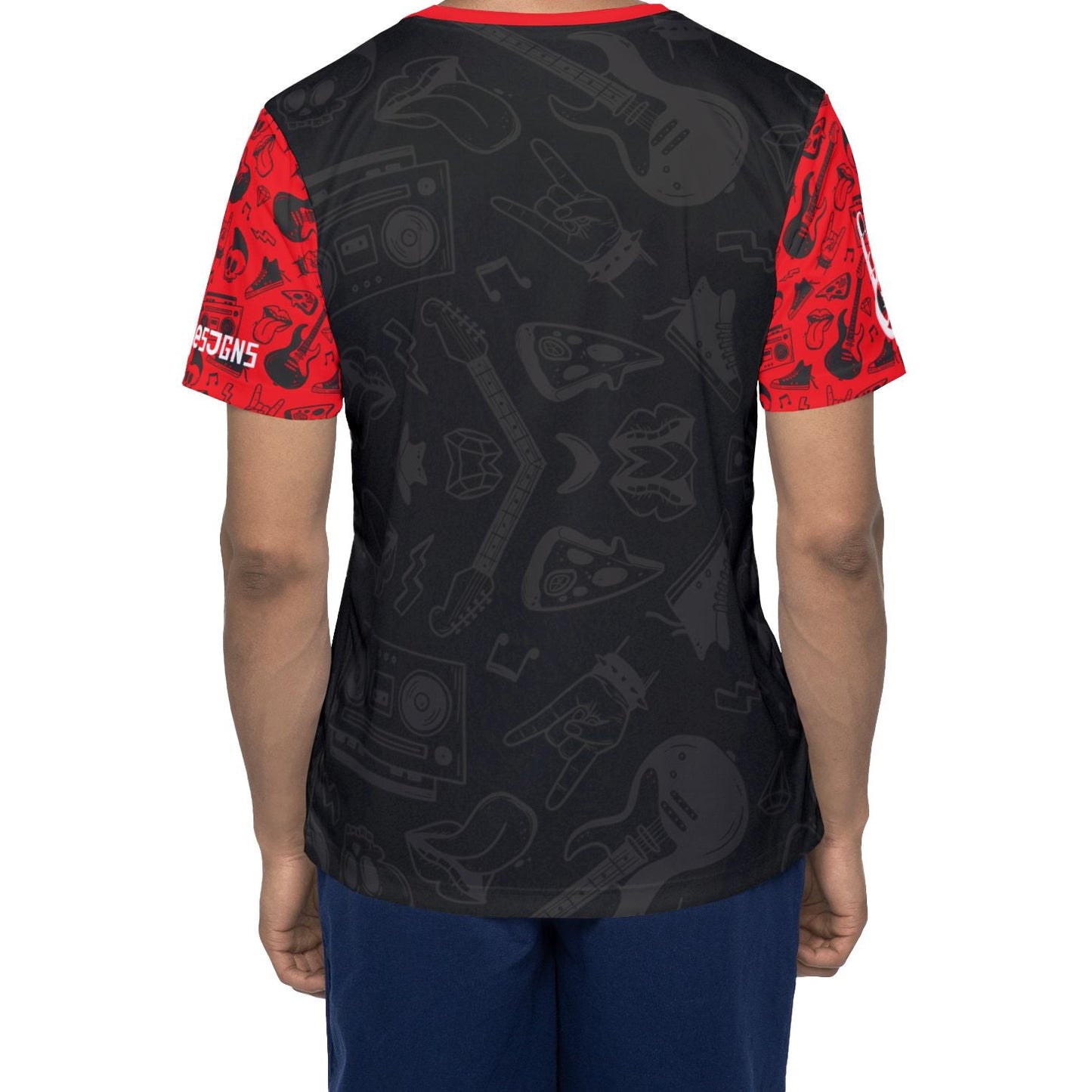 Rock 'N' Roll Men's Jersey — Guitar Silhouette Music Tee