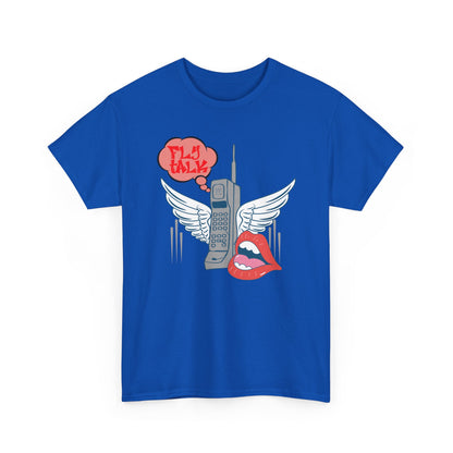 Retro Winged Phone Graphic Tee | Casual Vintage Style, Perfect Gift for Music Lovers, Trendy Outfit, Unique T-Shirt