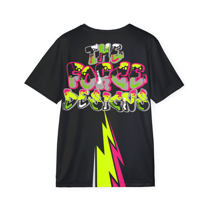 Neon Bolt Sports Jersey — Retro 80s Graphic Athletic Tee