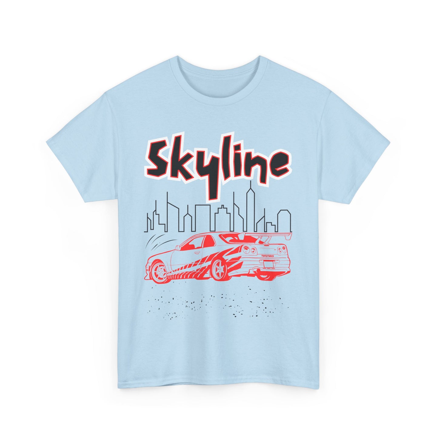Skyline Graphic Tee, Cool Car Lover Shirt, Urban Style T-shirt, Gift for Car Enthusiasts, Unisex Cotton Top, Streetwear Fashion