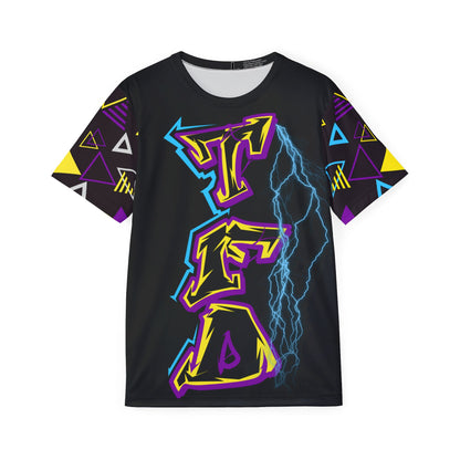 TFD Neon Lightning Sports Jersey — Men’s Graphic Athletic Tee