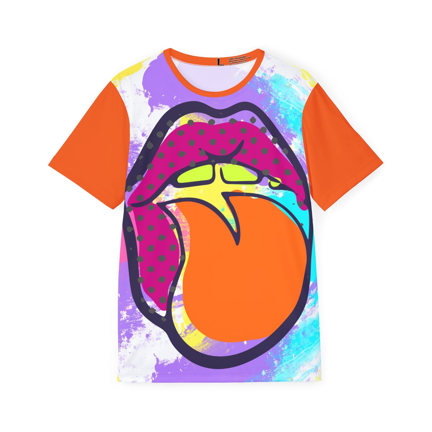 Pop Art Tongue Sports Jersey — Vibrant All-Over-Print Men’s Athletic Tee