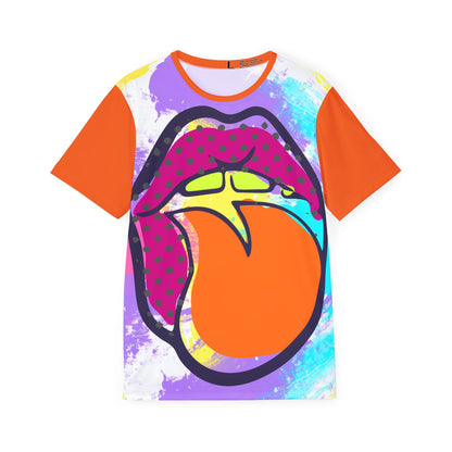 Pop Art Tongue Sports Jersey — Vibrant All-Over-Print Men’s Athletic Tee