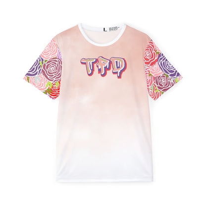Pastel Rose Sports Jersey — 'TAO' Graphic All-Over Print