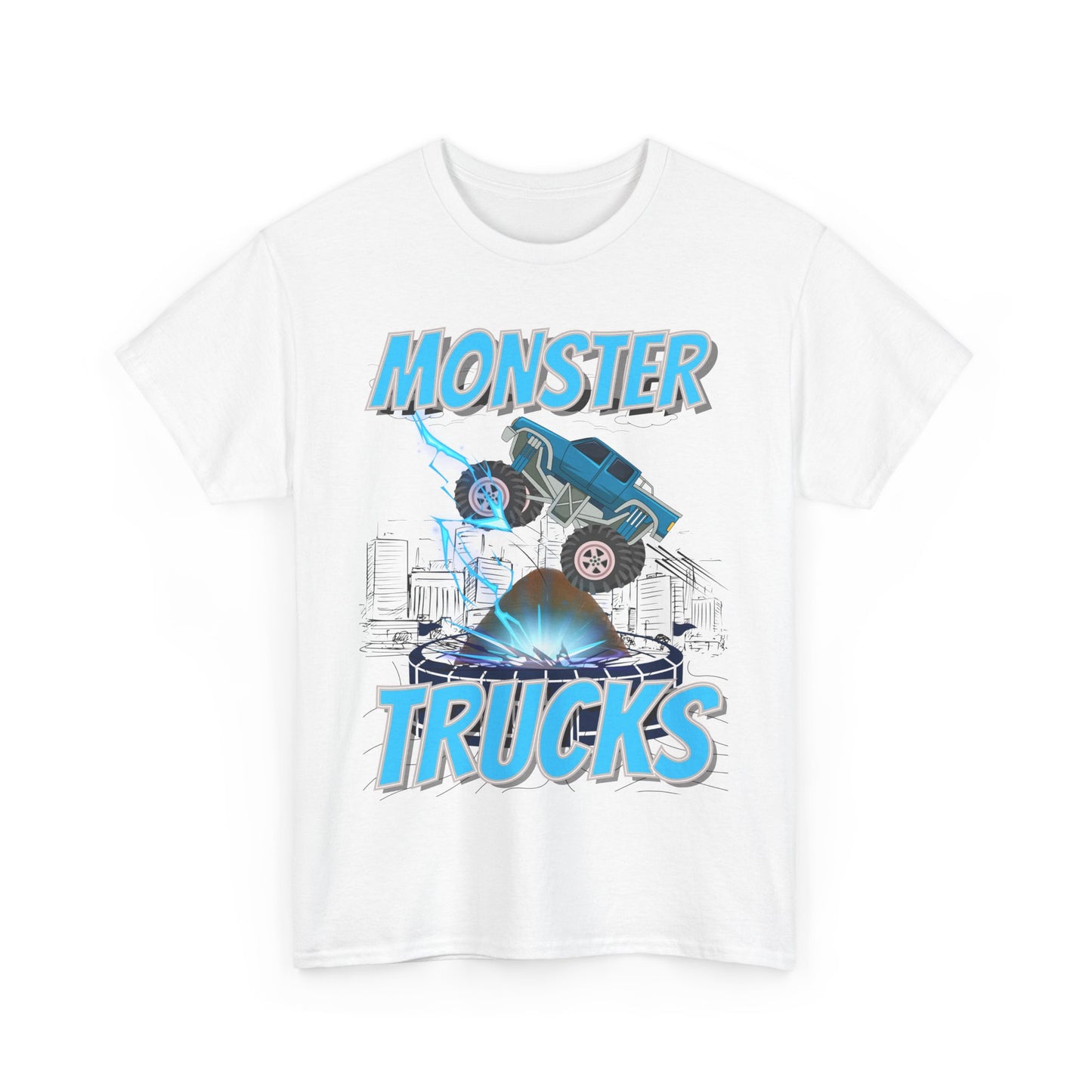 Monster Trucks Unisex Heavy Cotton Tee - Bold Graphic Tee for Truck Enthusiasts
