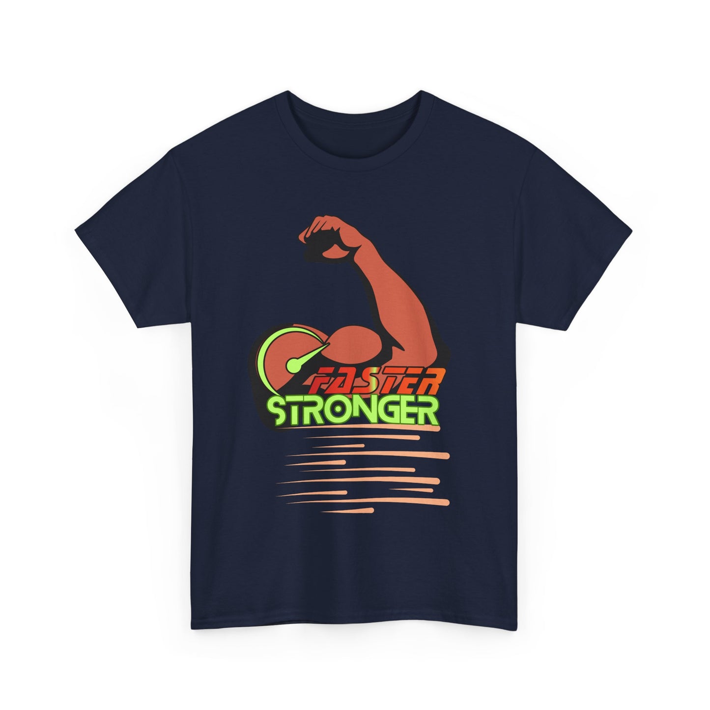 Faster Stronger - Unisex Heavy Cotton Tee, Workout Shirt, Gym Apparel, Fitness Gift, Activewear, Casual Wear