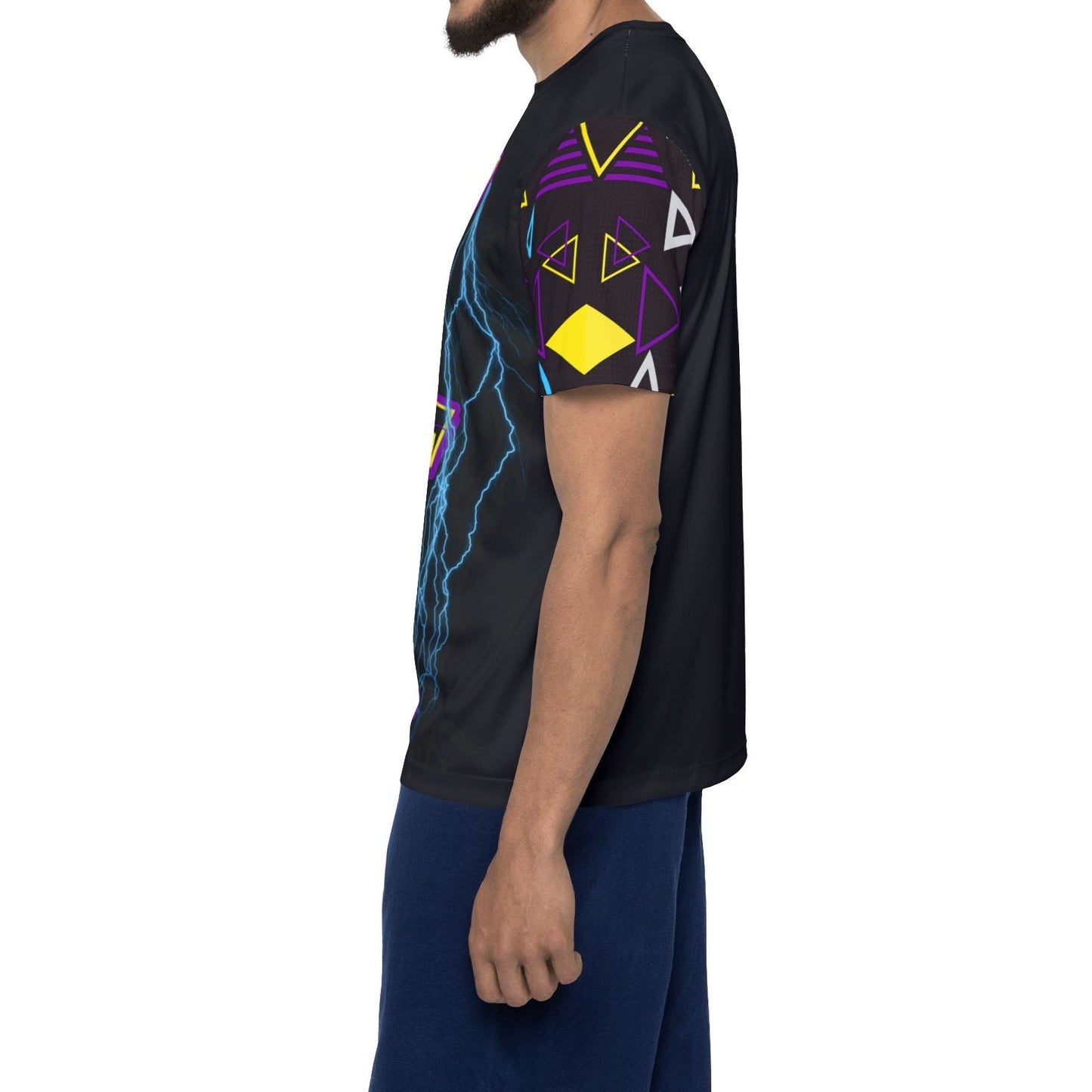 TFD Neon Lightning Sports Jersey — Men’s Graphic Athletic Tee