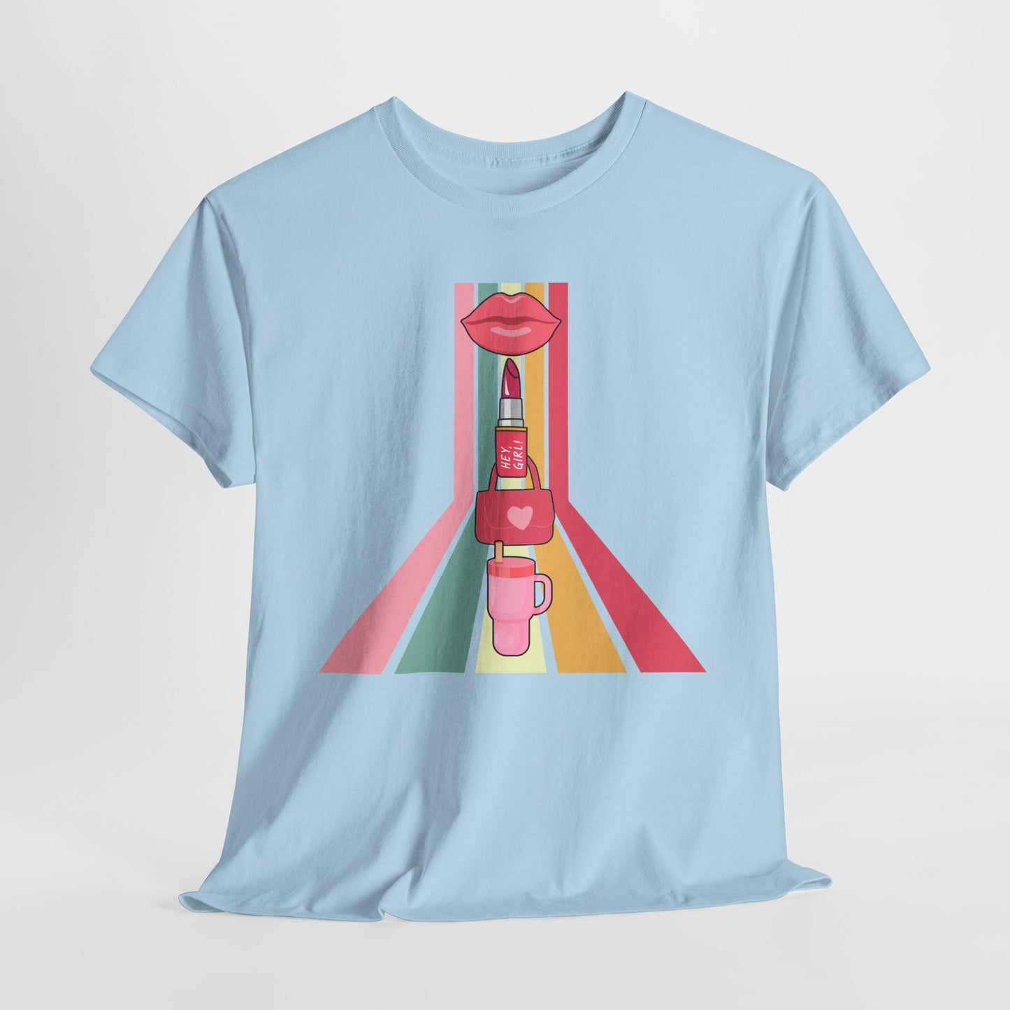 Girl Needs, Colorful Graphic Unisex Heavy Cotton Tee, Stylish T-Shirt for Everyday Wear, Gift for Friends, Summer Fashion, Casual Outfit