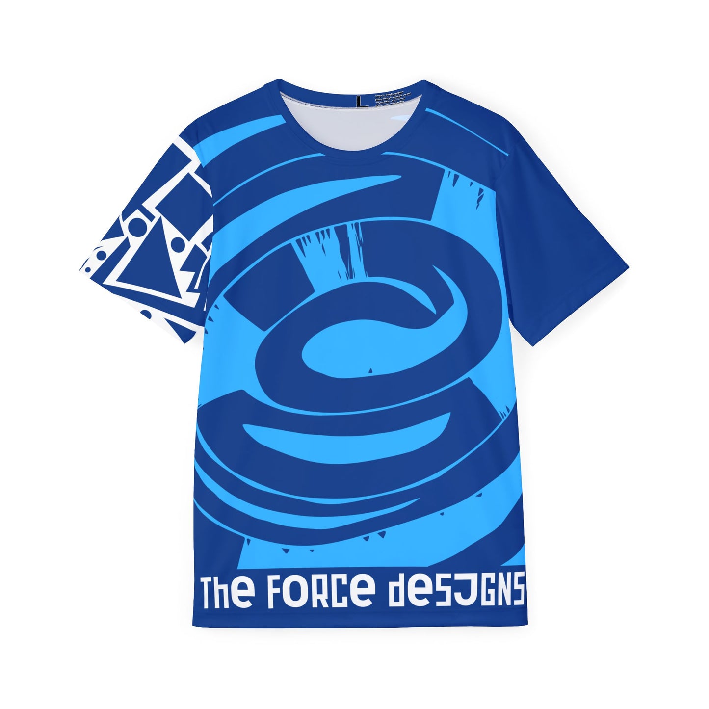 Blue Swirl Men's Sports Jersey — All-Over Print Athletic Tee