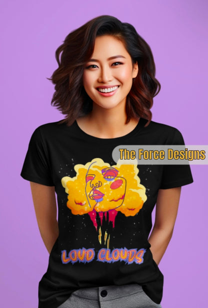 Loud Clouds, The Force Designs, Absract, Fashion, clouds, Trending,Unisex Heavy Cotton Tee