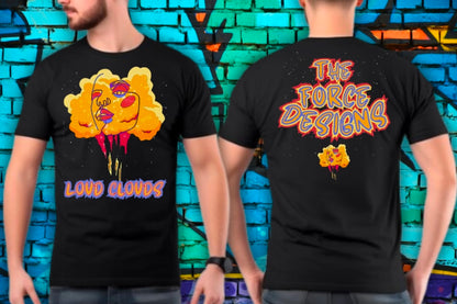 Loud Clouds, The Force Designs, Absract, Fashion, clouds, Trending,Unisex Heavy Cotton Tee