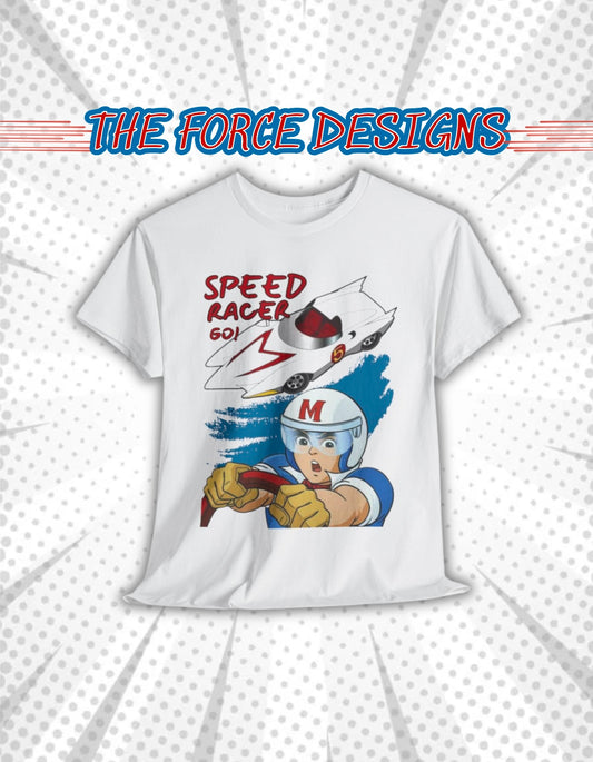Speed Racer, The Force Designs, classic cartoon, 1960s, Mach 5, Cartoon Network, retro, vintage, Unisex Jersey Short Sleeve Tee